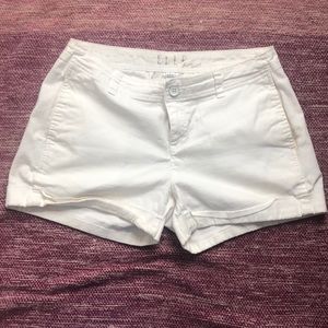 White “khaki” style shorts